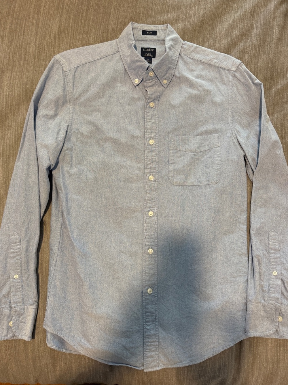 J. Crew Men's Light Blue Button-Down Oxford Shirt